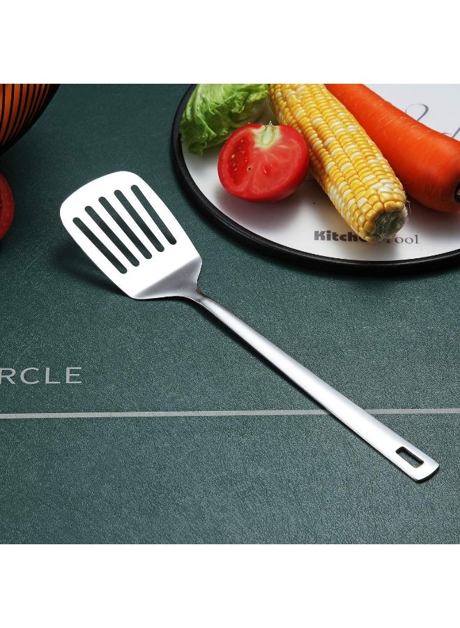 Stainless Steel Spatulas, Slotted Turner, Metal Spatulas Turner For Cooking, Kitchen Spatulas For Nonstick Cookware, Barbecue Spatulas, Dishwasher Safe, Easy to Clean - Image 3